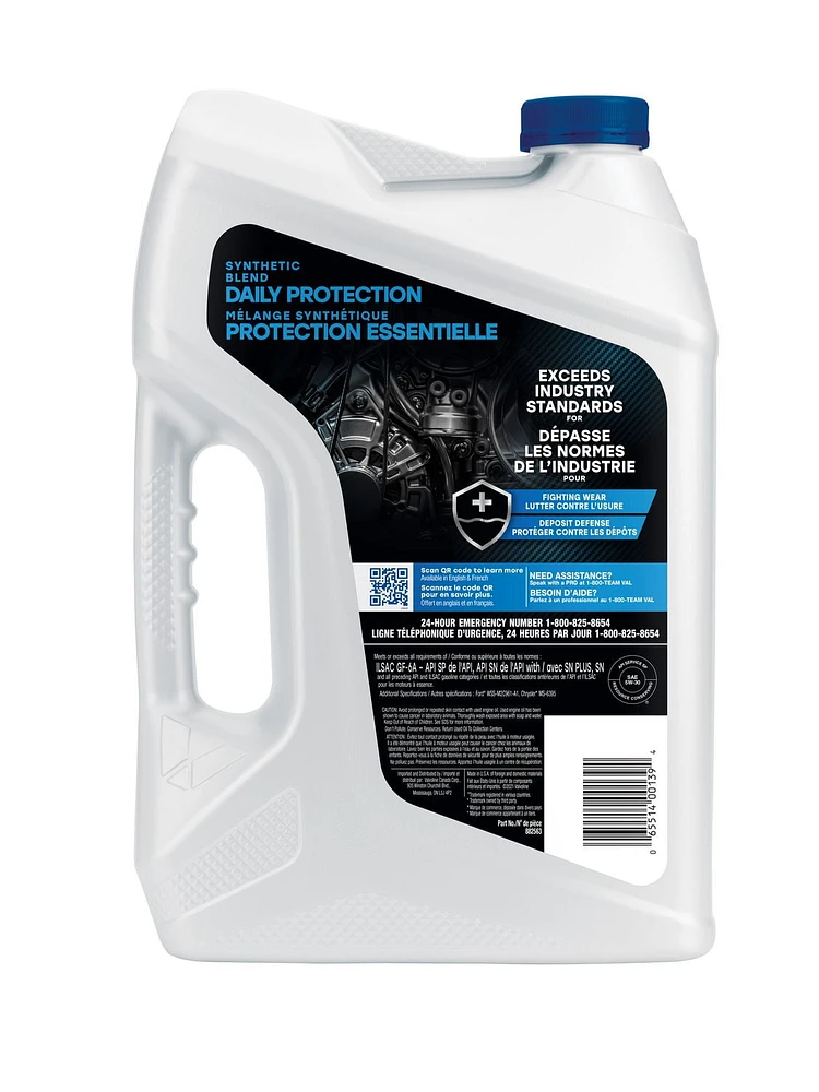 Valvoline Daily Protection 5W30 Synthetic Blend Motor Oil 5L, 5L Jug