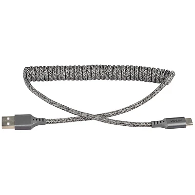 Ventev - Helix USB-C Cable 14 inch Grey, USB-C Cable Grey