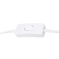 Simple Designs Down to the Wire - Lampe de table avec abat-jour en tissu, blanc avec abat-jour blanc