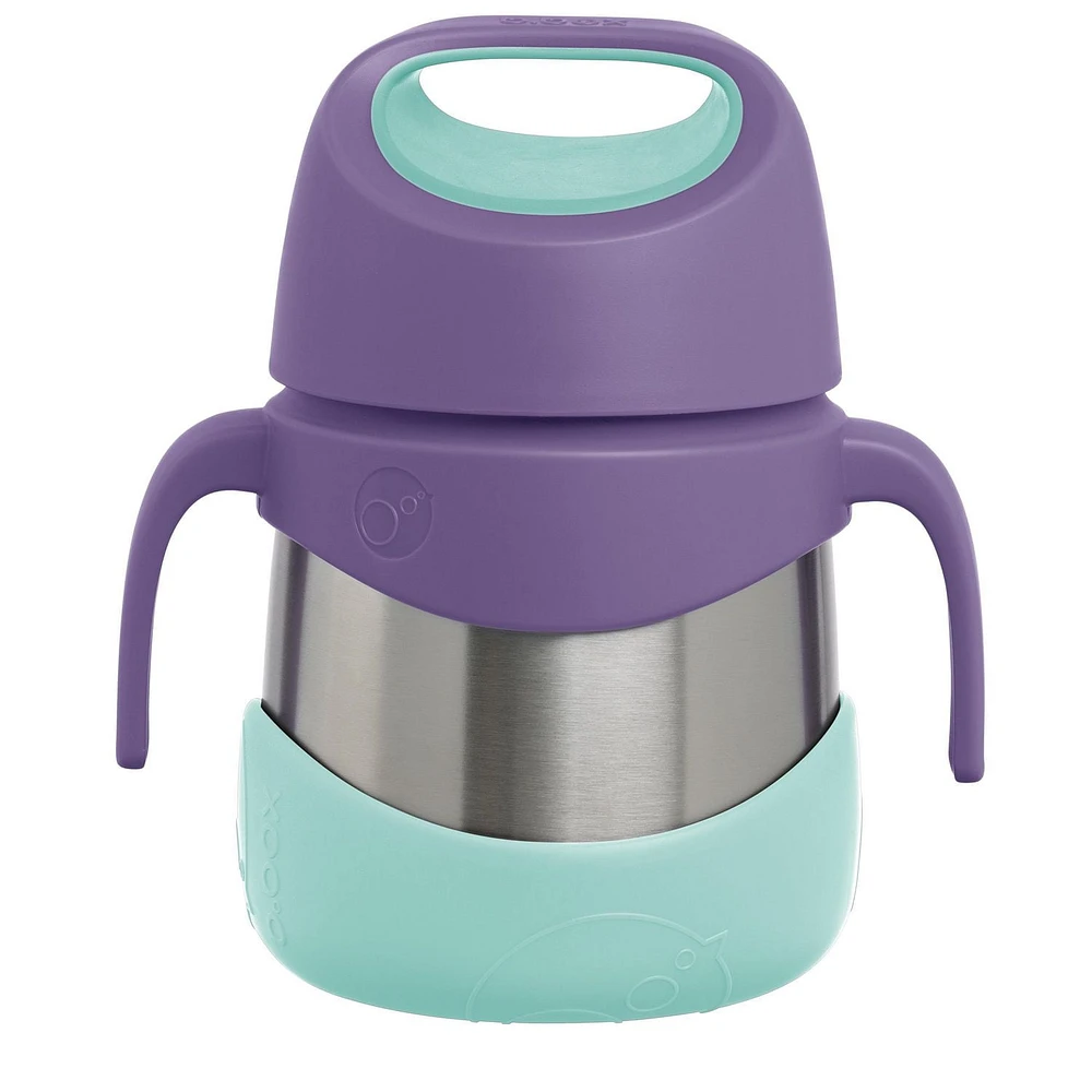 b.box - Insulated Food Jar with Spork for Toddlers Easy open container for Toddlers Stainless Steel, 5hrs + of perfect temperatures Dishwasher safe, BPA Free