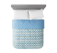 Mainstays Printed Reversible Microfiber Comforter, 1 piece, Available in Twin & Double/Queen