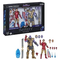 Hasbro Marvel Legends Series 6-inch Scale Action Figure 2-Pack Toy Iron Man Mark 85 vs. Thanos, Infinity Saga character, Premium Design, 2 Figures and 8 Accessories