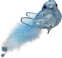Pince Holiday Times en forme d'oiseau de couleur bleu clair avec flocon de neige