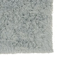 New Flokati 1400gr 8' x 10' Area Rug, Light Grey