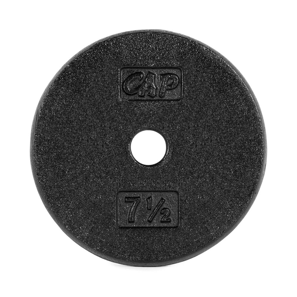 CAP Barbell 1-Inch Cast Iron Weight Plate, Black, Single, 1.25 - 50 Lbs
