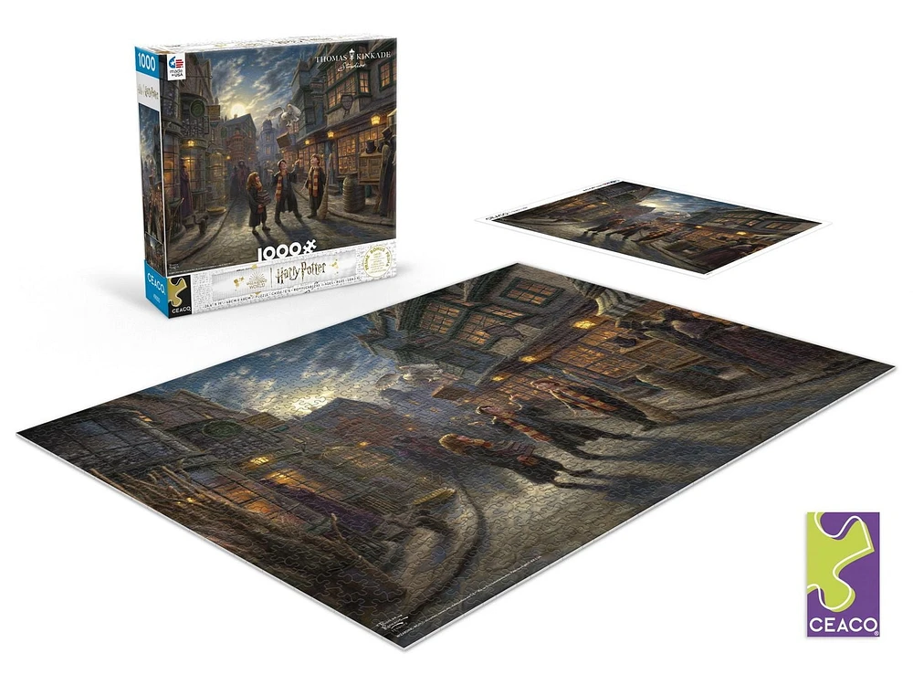 Ceaco 1000pc Disney Puzzle "Harry Potter Diagon Alley" by Thomas Kinkade