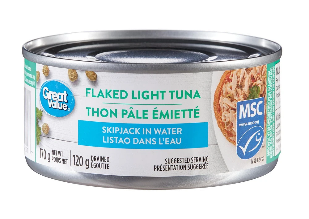 Great Value Flaked Light Tuna, 170 g