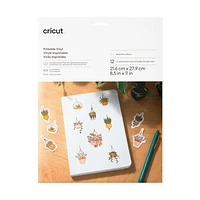 Vinyle imprimable Cricut™ - Lettre US (12 unités), Blanc