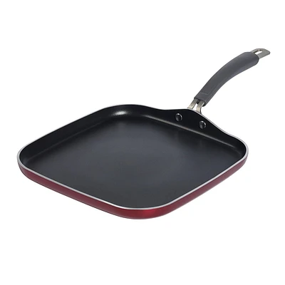 12" Epicurious Aluminium Carré Griddle Rouge