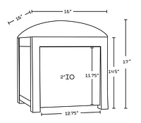 Imaginations Américaines 16-po. W Modular Drawer Noyer