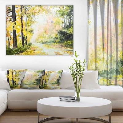 Impression sur toile « Road In Colorful Forest » Design Art