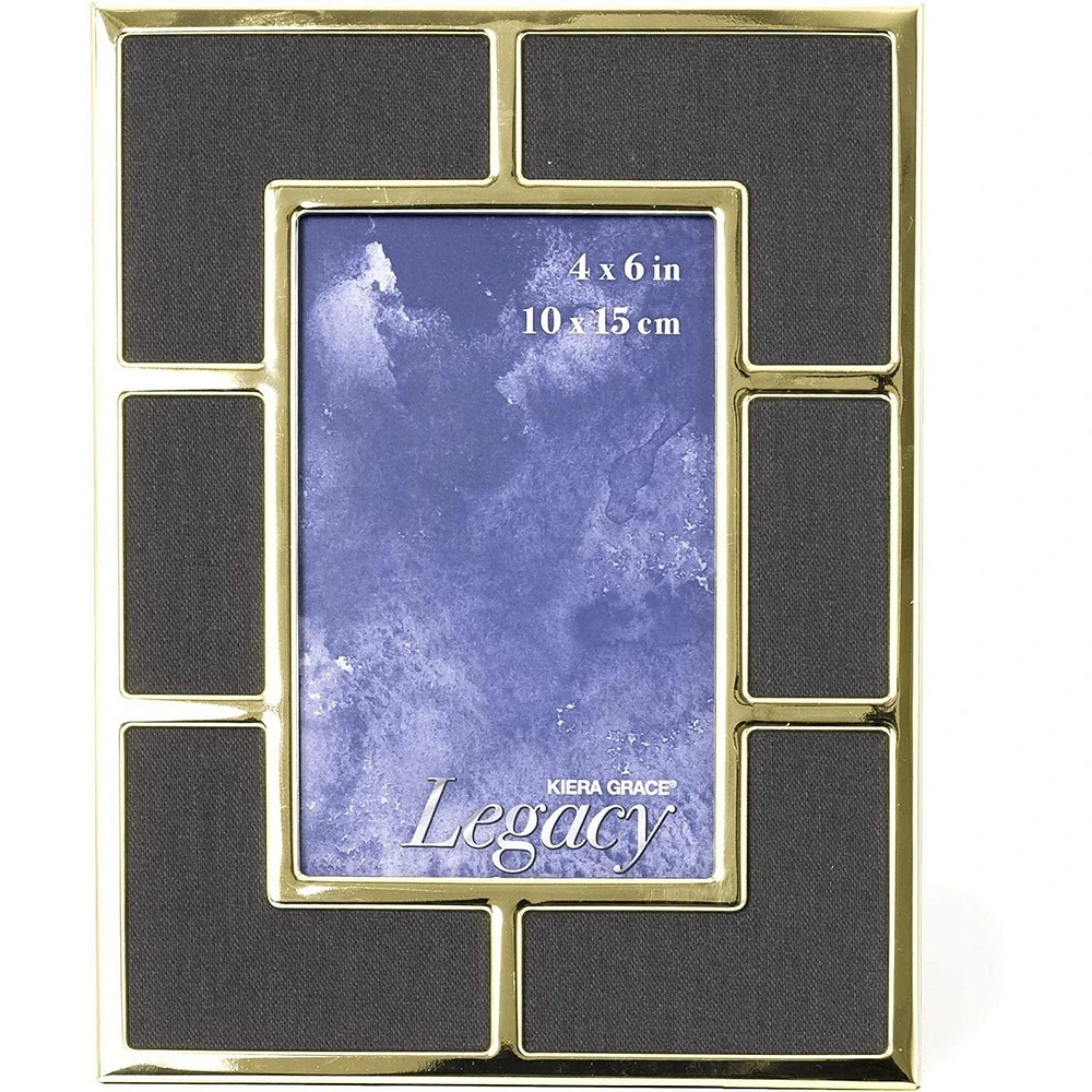 Plaqué Or Cadre Noir 5 X 7