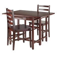 Winsome Taylor 3PC table de feuille de baisse & chaise à dossier échelle