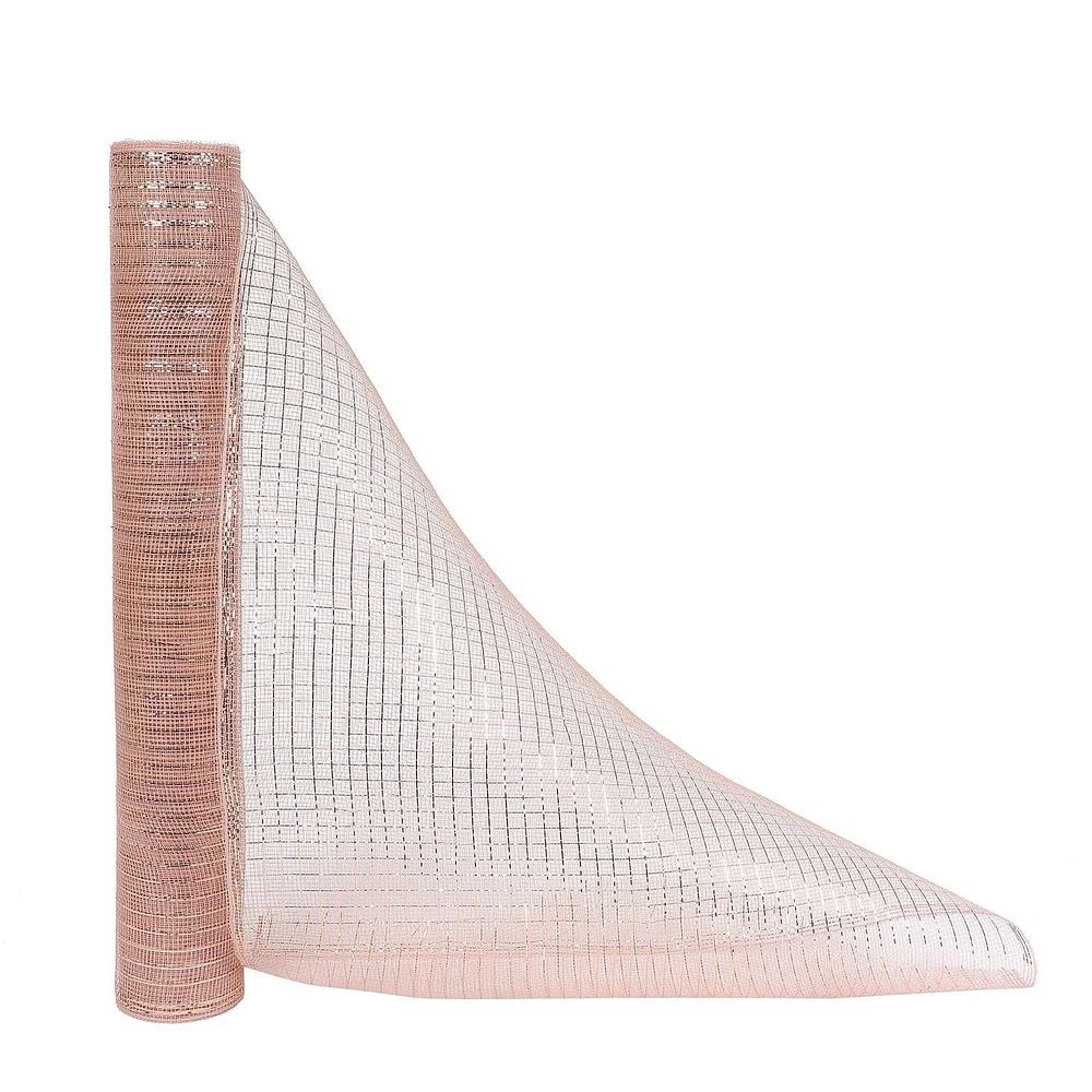 Holiday Time 21 po x 10 vg Poly maille  avec métallisé, Or rose