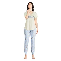 T-shirt de nuit avec encolure en V George pour femmes Tailles TP–TTG