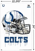 NFL Indianapolis Colts - Drip Helmet 20 Wall Poster, 22.375" x 34"