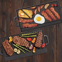 Starfrit The Rock Cast Iron Reversible Grill/Griddle, 16.5 x 9" (42 x 23 cm)