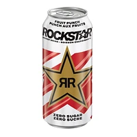 Rockstar Pure Zero Fruit Punch Energy Drink 473 mL, Can, 473mL