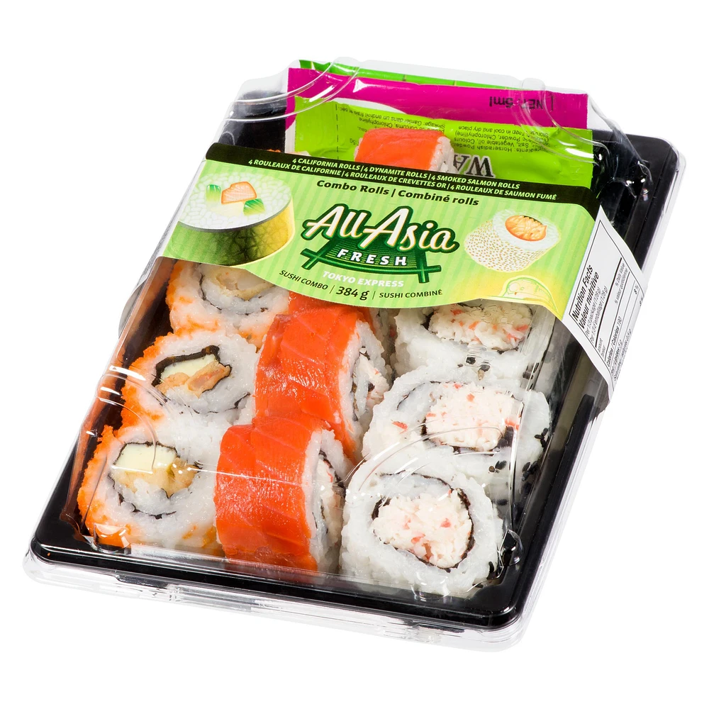 Sushi All Asia Fresh Combo Rolls, 384 g, 12 pieces