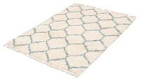 Tapis ECARPET Super Doux pour le Salon et la Chambre Grammercy Trellis Ivoire
