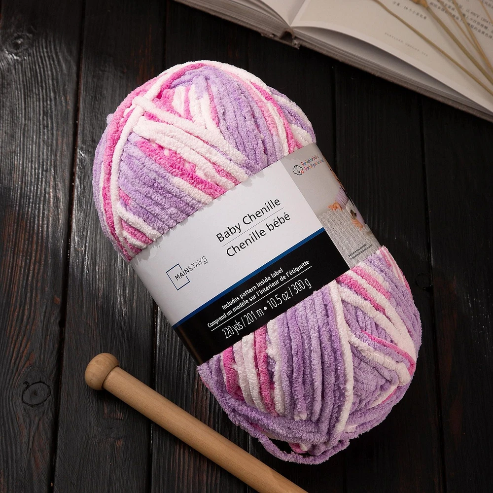Mainstays Cozy Chenille Supreme Baby unicorn, Cozy chenille baby yarn