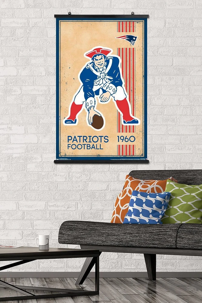 NFL New England Patriots - Retro Logo 14 Wall Poster, 14.725" x 22.375"