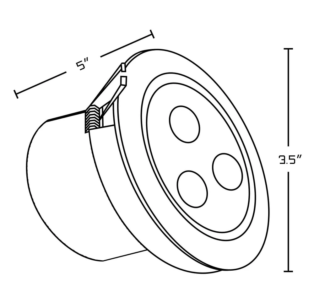 3,5 pouces Lampe de pot semi-encastrée ronde en aluminium de couleur blanche AI-589