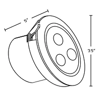 3,5 pouces Lampe de pot semi-encastrée ronde en aluminium de couleur blanche AI-589