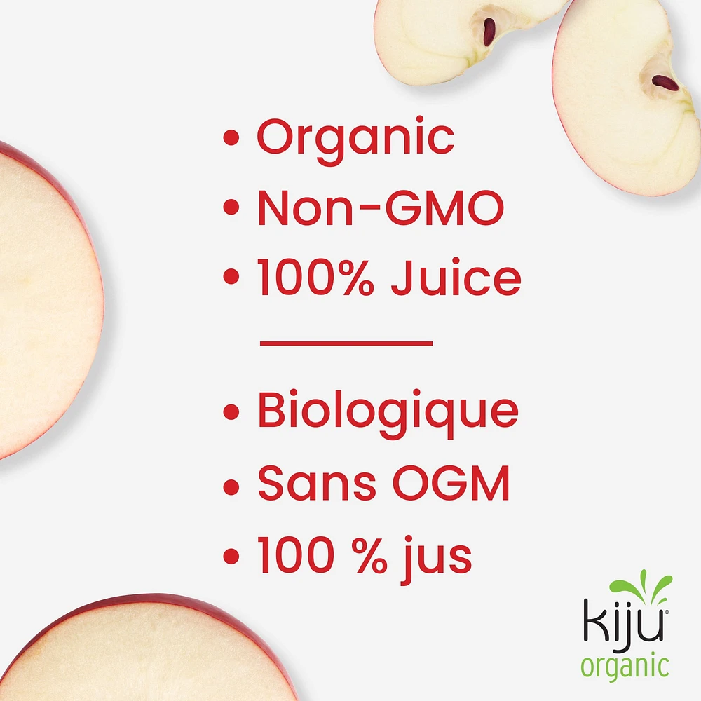 Kiju Organic 100% Pure Apple Juice Boxes, 4 x 200 ML