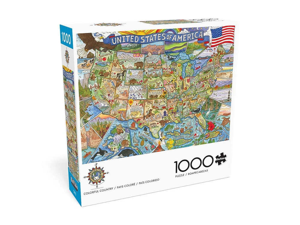 Buffalo Games - Le puzzle Signature Collection - Colorful Country - en 1000 pièces