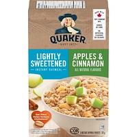 Quaker Lightly Sweetened Apples & Cinnamon Instant Oatmeal, 232g