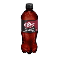 Dr Pepper Zero Sugar Soda 591 mL, Bottle, 591 mL