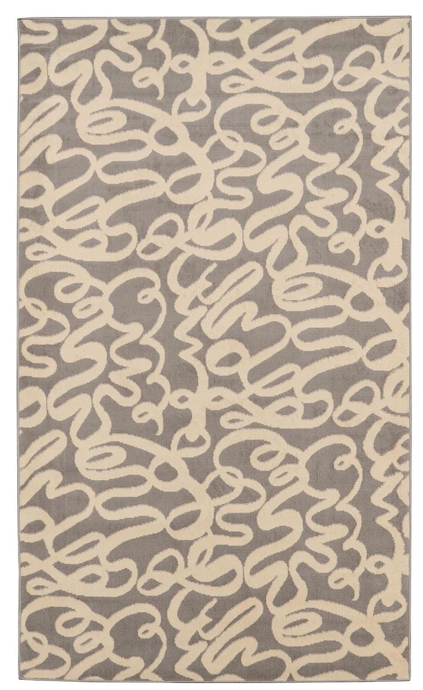 Tapis Capri Sasha gris clair & os de 6 pi 5 po x 9 pi 3 po
