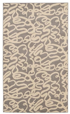 Tapis Capri Sasha gris clair & os de 6 pi 5 po x 9 pi 3 po