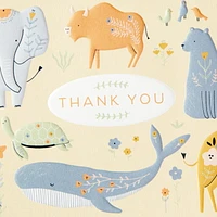 Hallmark Baby Shower Thank You Cards, Painted Animals (20 Cards with Envelopes for Baby Boy or Baby Girl)