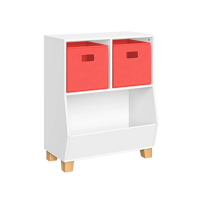 Unité de rangement pour jouets 24 po (61 cm) à plusieurs casiers pour enfants - 2 bacs