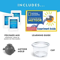 National Geographic Glow-in-the-Dark Meteor STEM Kit, Create 2 Glowing Bouncy Balls, Ages 8 and up