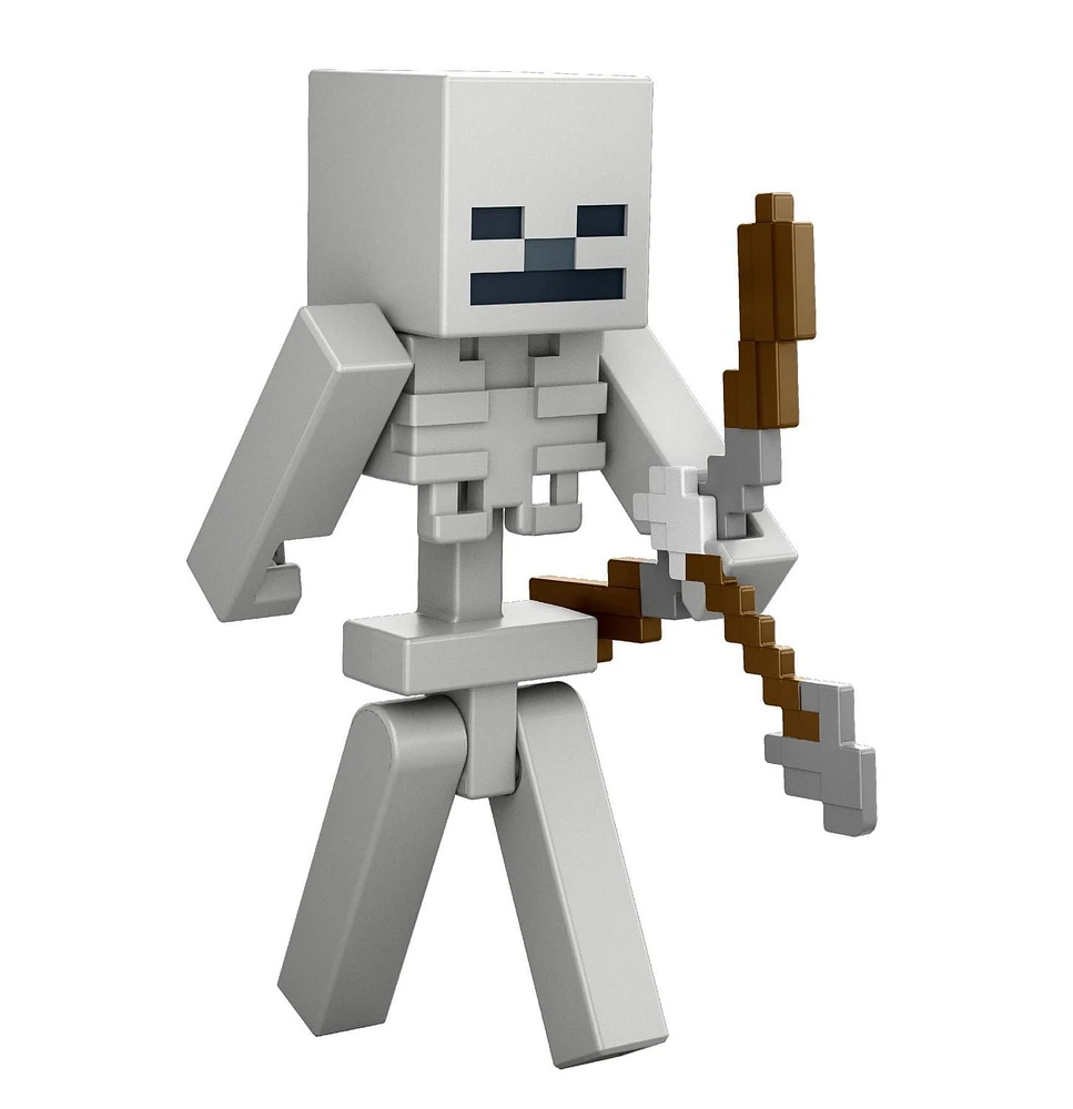 Minecraft Figurine articulée Squelette, 8,26 cm, pièce Crée-un-portail