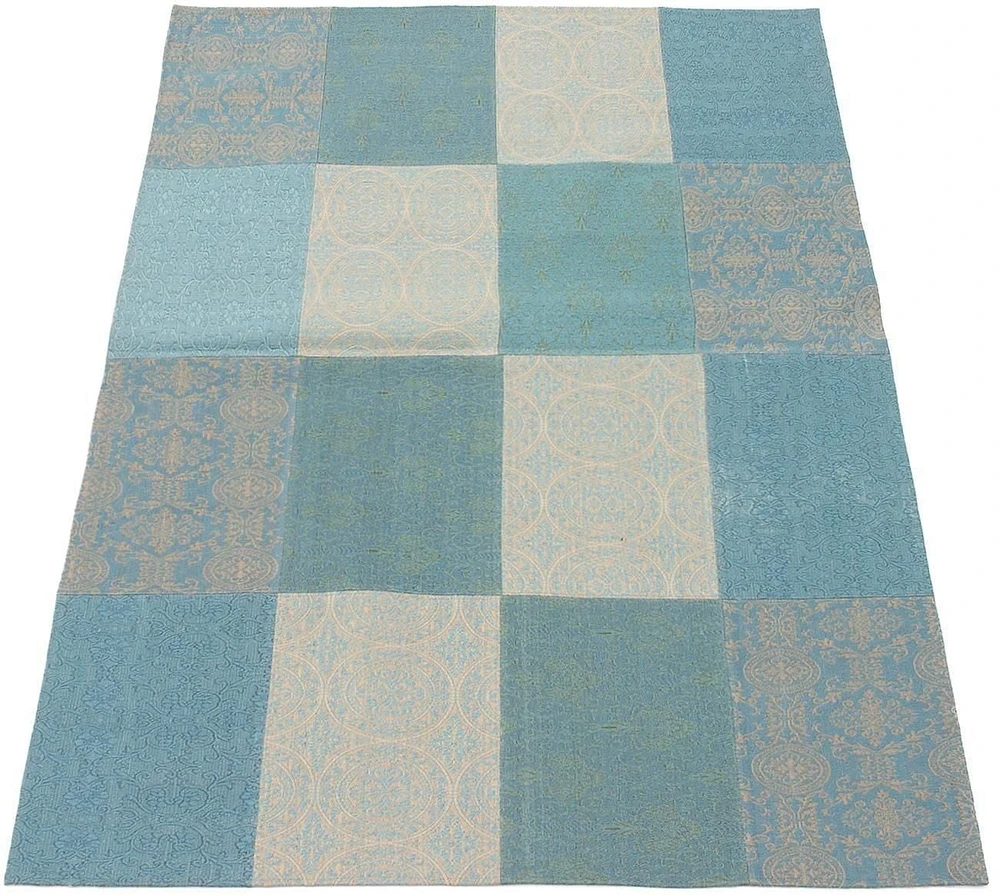 ECARPETGALLERY 5'8" x 7'8" Contemporary Collage Handmade Area Rug for Living Room, Dining Room and Bedroom in Grey