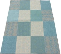 ECARPETGALLERY 5'8" x 7'8" Contemporary Collage Handmade Area Rug for Living Room, Dining Room and Bedroom in Grey