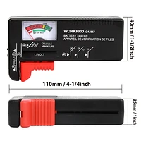 WorkPro Battery Tester, Test AA AAA C D 9V 1.5V