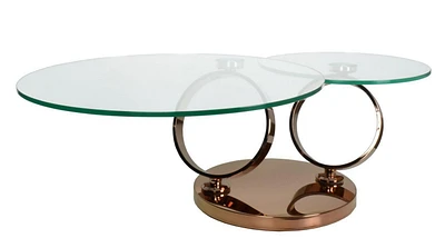 Table Basse Anneau Canadien Cuivre Or