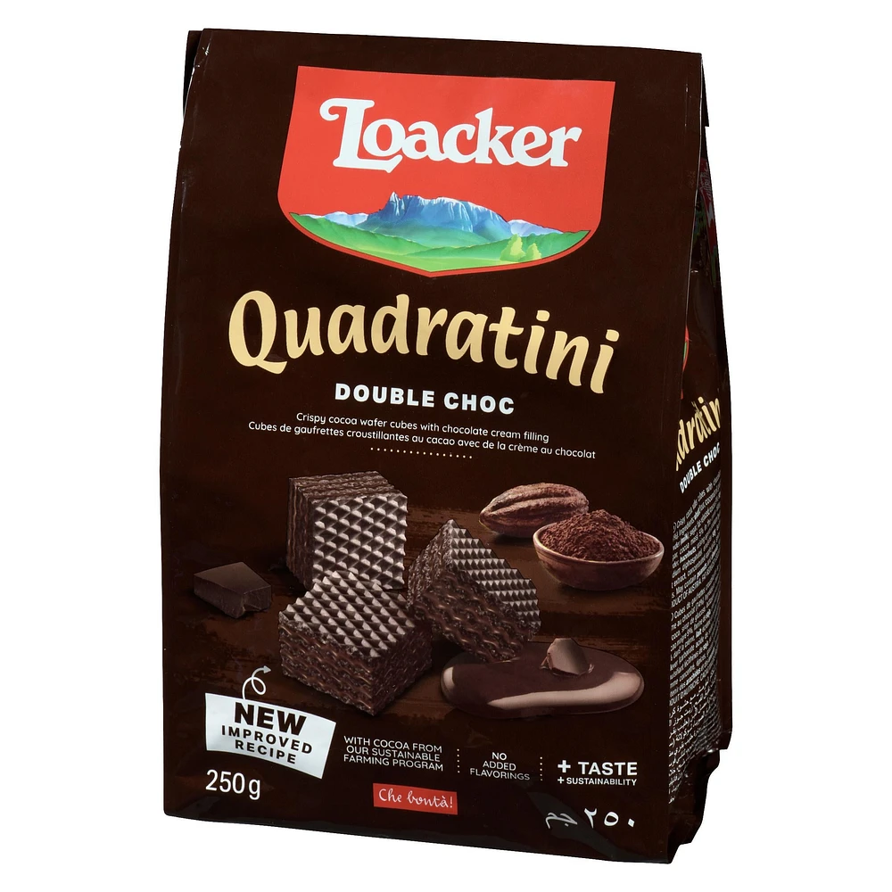 LOACKER QUAD DOUBLE CHOCOLATE 250G, 250G