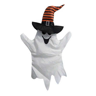 WAY TO CELEBRATE 28" GHOST WITH WITCH HAT ORANGE