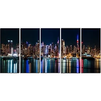 Design Art New York Midtown Night Panorama Extra Large Cityscape Canvas Wall Art Print