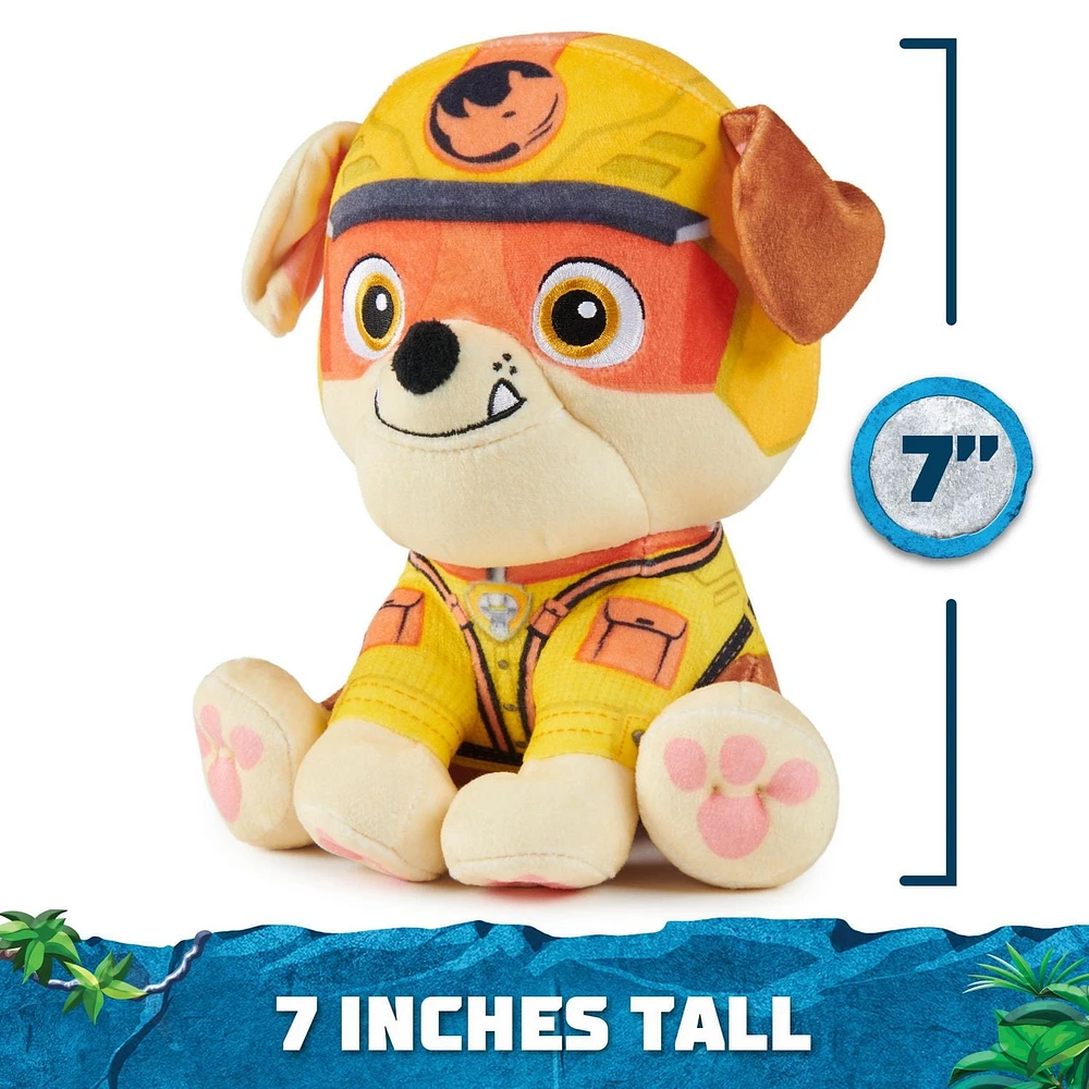 PAW Patrol Jungle Pups, Peluche Zuma de 20,3 cm, animal en peluche pour les garçons et les filles à partir de 3 ans