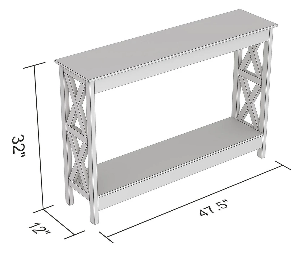 Safdie & Co. Console Table 47.25L Brown 1 Shelf
