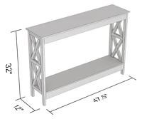 Safdie & Co. Console Table 47.25L Brown 1 Shelf