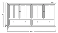 Imaginations Américaines  58.75 pouces W Vanity Base Blanc