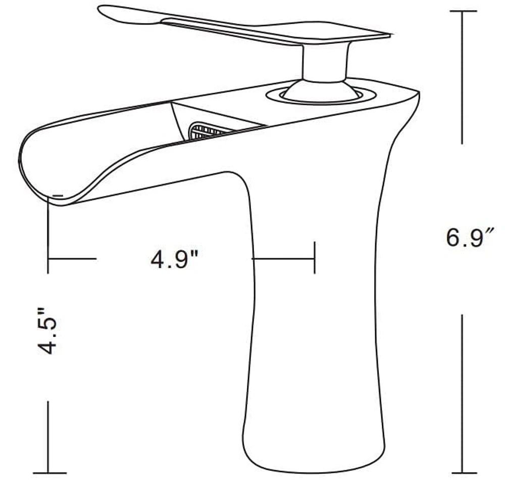 American Imaginations 17.5-in. W Wall Mount White Bathroom Vessel Sink Set For 1 Hole Right Faucet AI-17915